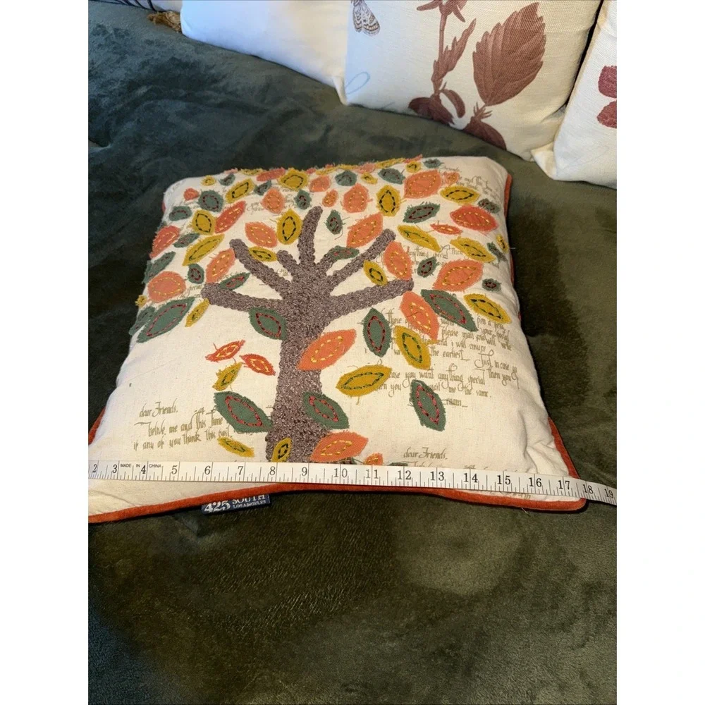 425 South Los Angeles Decorative Pillow Tree Of Life Embroidered Forest Boho